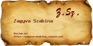 Zagyva Szabina névjegykártya